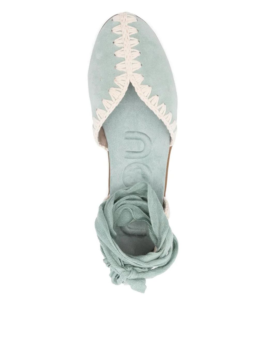 Mou Metallic Suede Ballet Flats