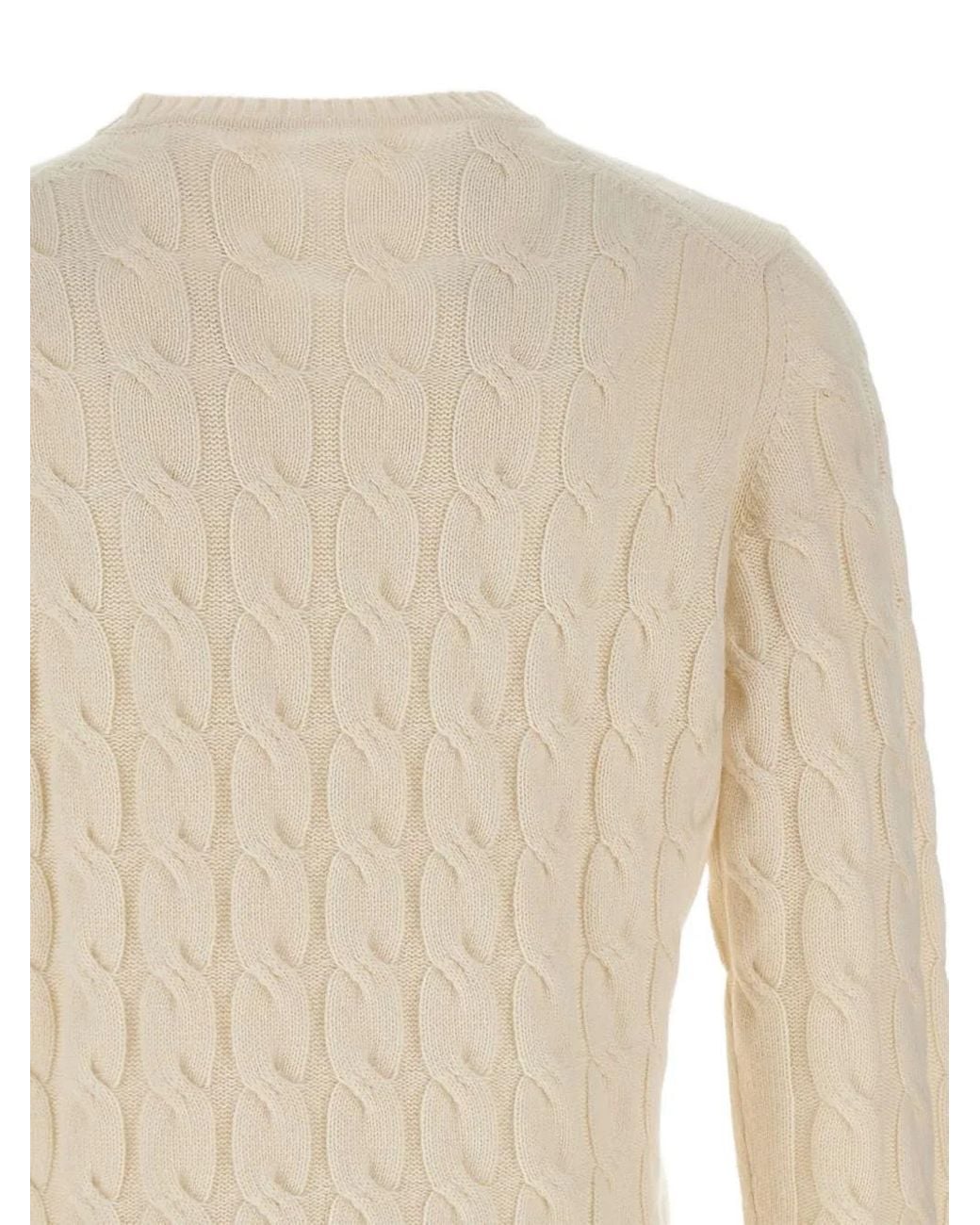 Kangra White Cable-Knit Sweater for men