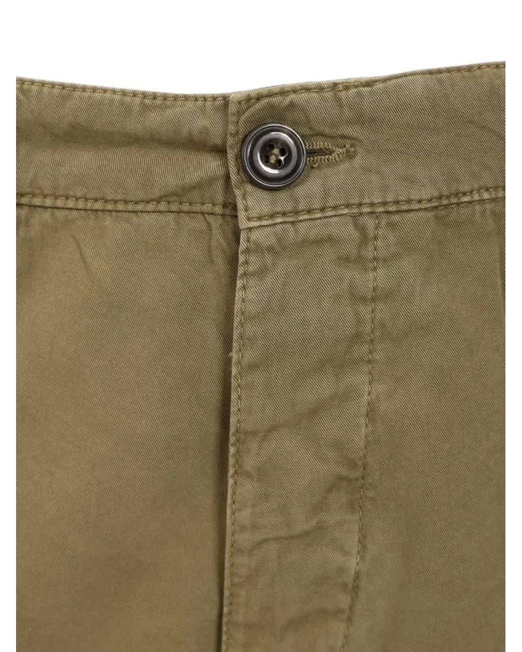 Al Duca D'aosta Green Cargo Shorts for men