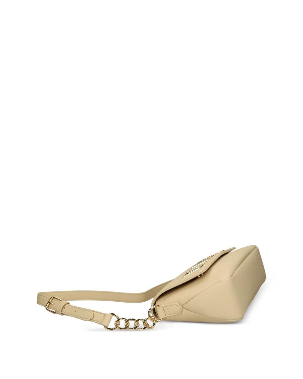 Love Moschino Natural Logo-Appliqué Crossbody Bag
