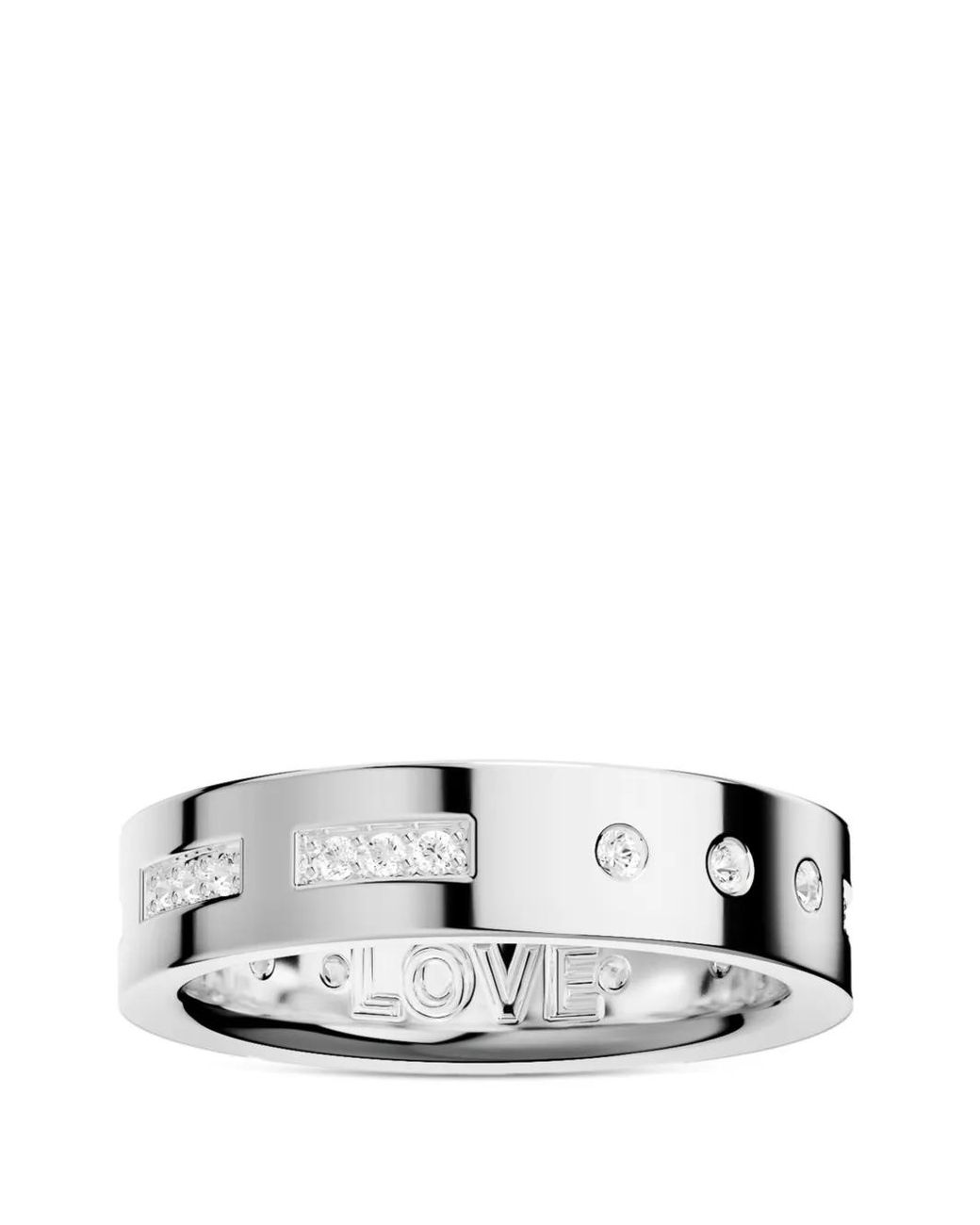 Apm Monaco White Morse Love Ring