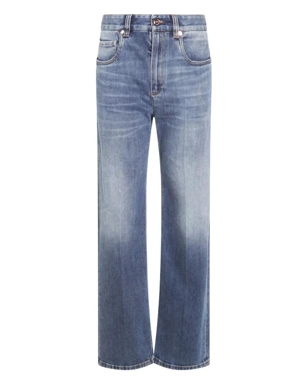 Brunello Cucinelli Blue Denim Cotton Jeans