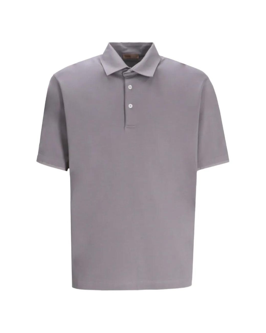 Herno Gray Short-Sleeve Polo Shirt for men