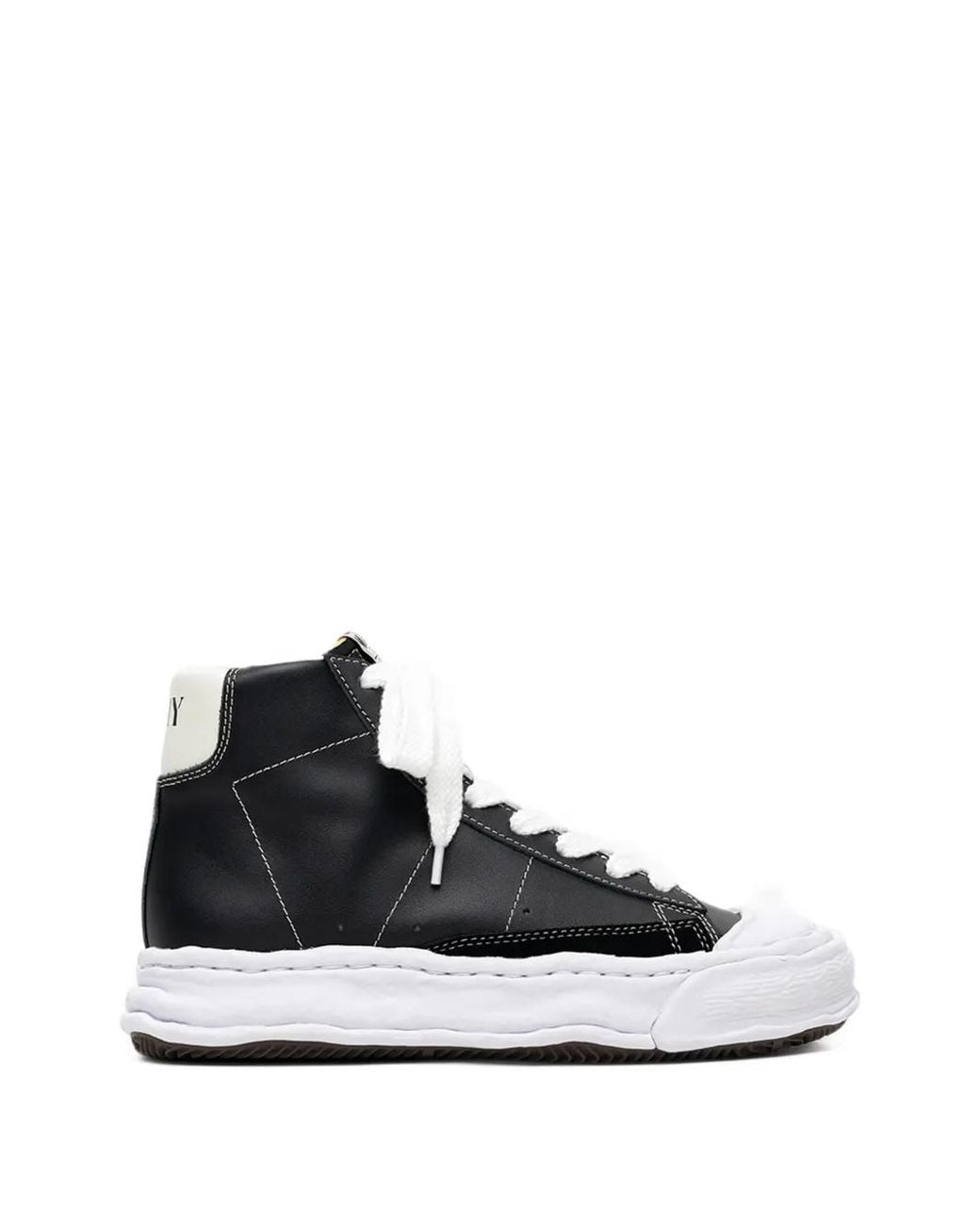 Maison Mihara Yasuhiro White Jackson Og Sole Leather High-Top Sneakers for men