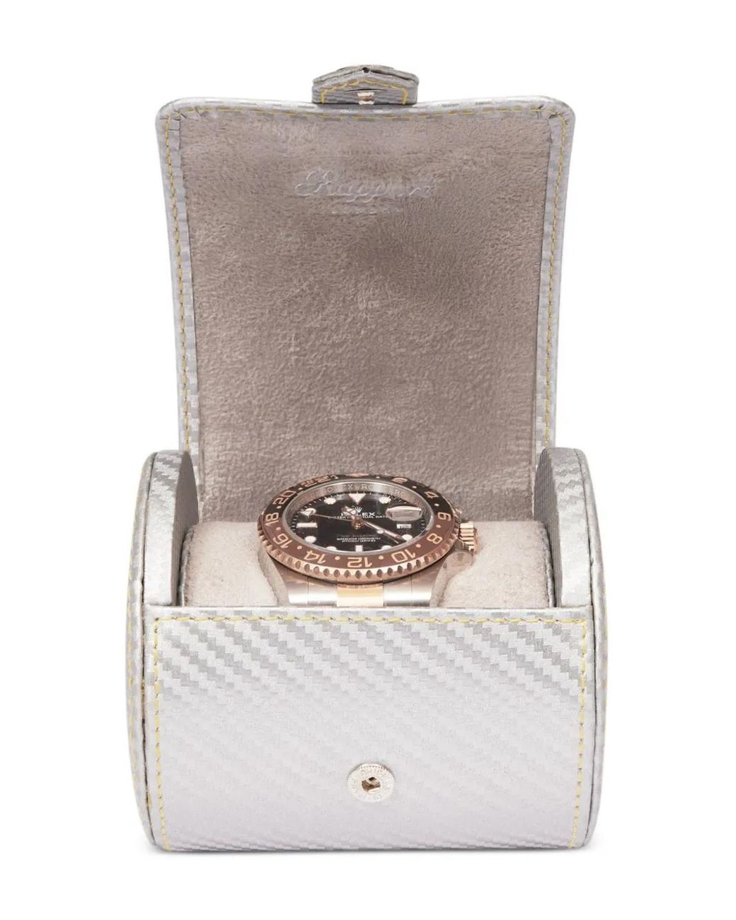 Rapport White Carbon Single Watch Roll for men