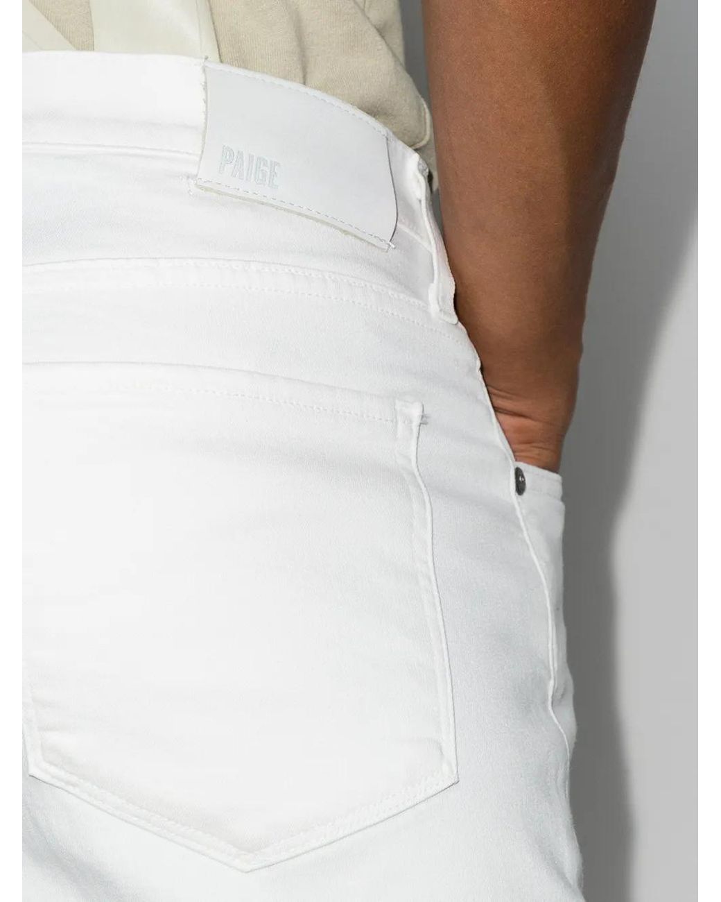 PAIGE White Federal Slim-Cut Jeans for men