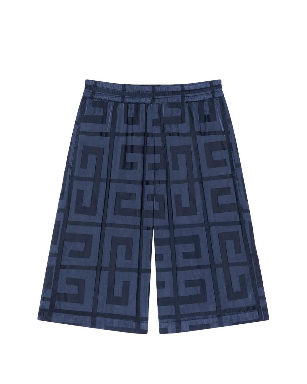 Givenchy Blue 4G Monogram Elasticated Track Shorts for men