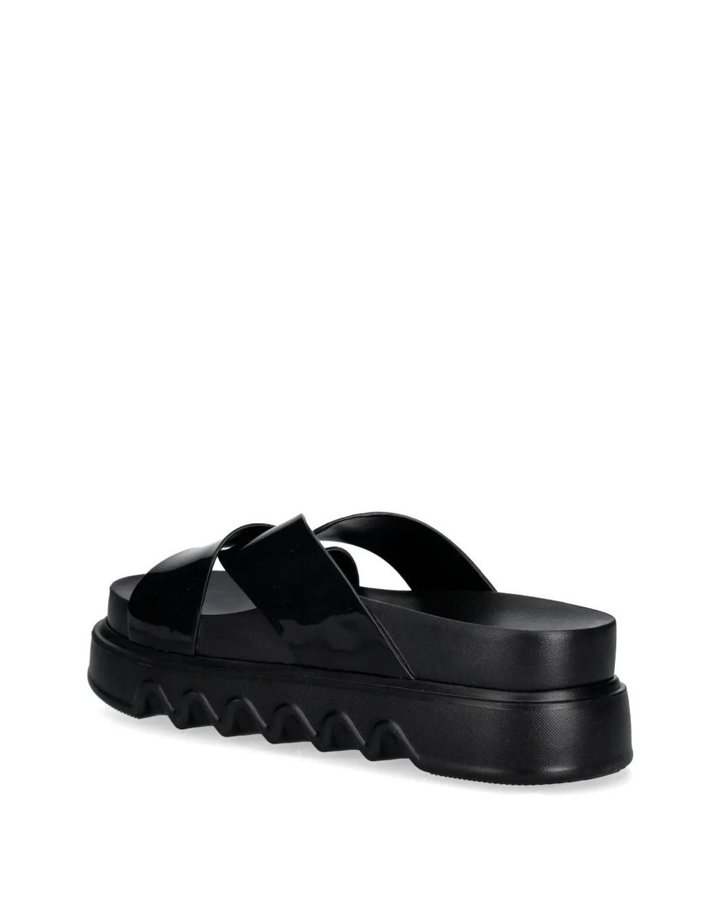 Melissa Black Cozy Cross Platform Slides