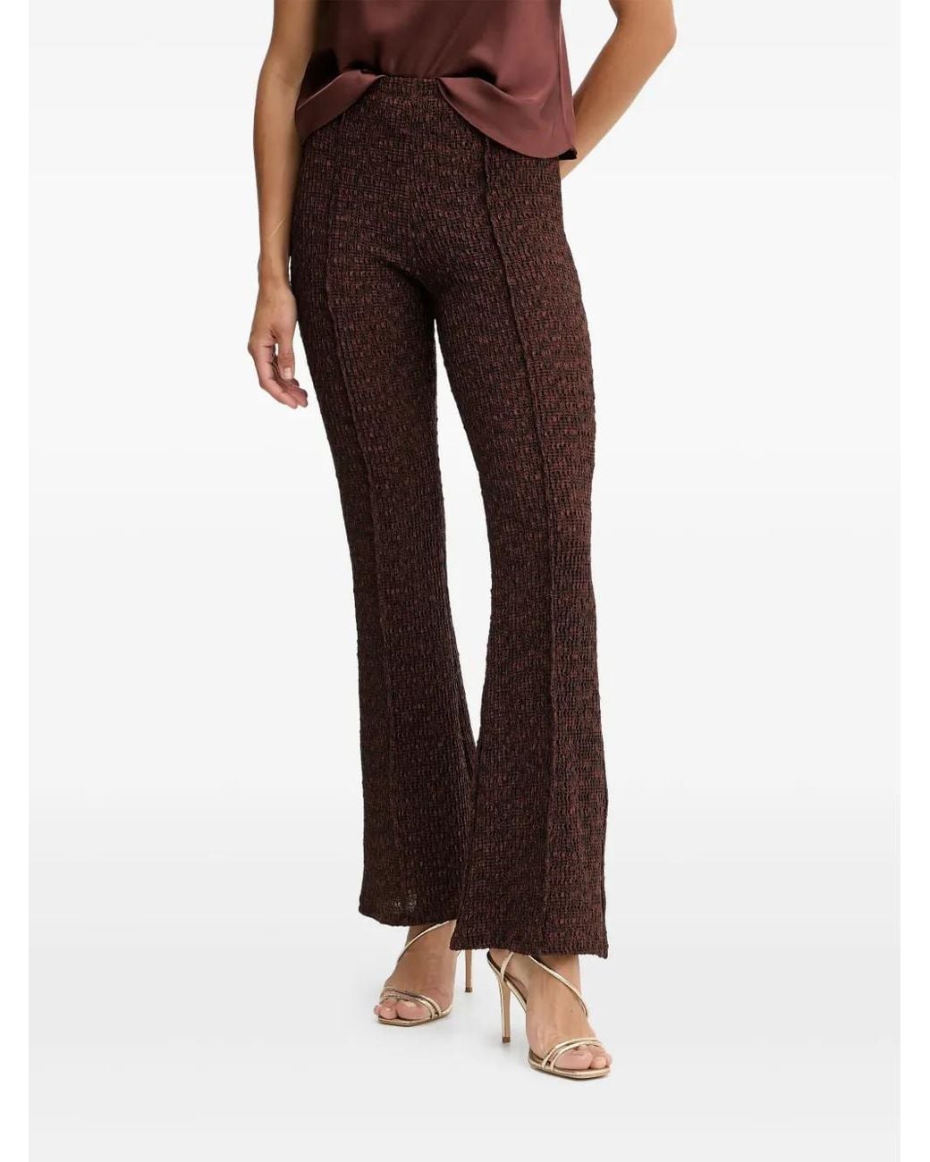Guess Brown Textured Trousers