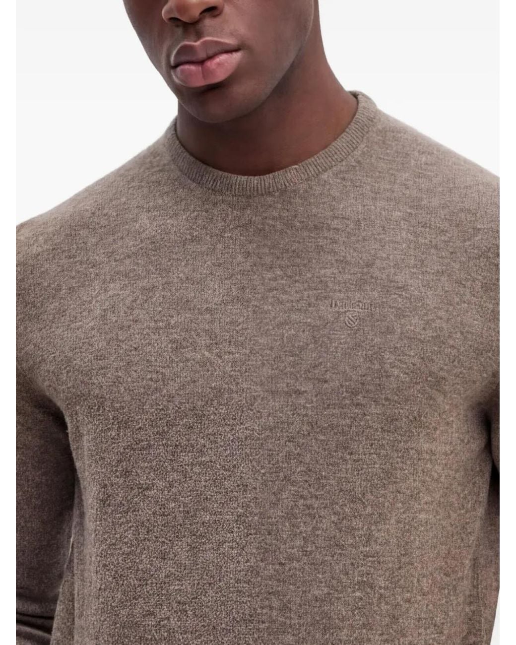 Barbour Gray Pull À Col Rond for men