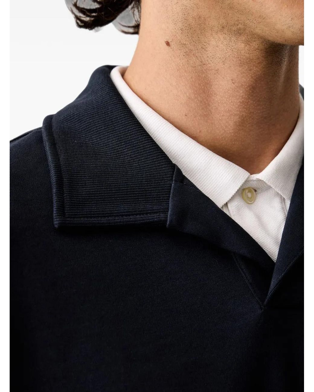 Marc O' Polo Black Spread-Collar Sweater for men