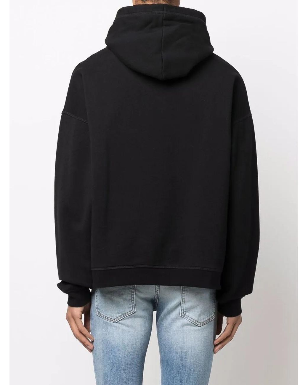 DSquared² Black Las Vegas Print Cotton Hoodie for men