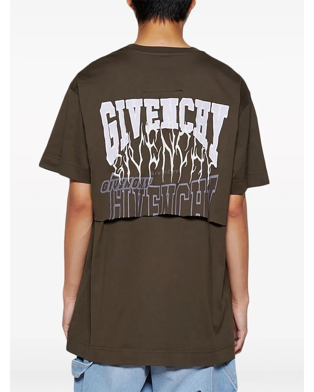 Givenchy Multicolor Layered Cotton T-Shirt for men