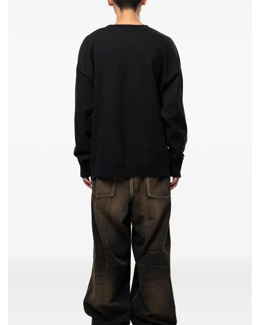 Maison Mihara Yasuhiro Black Cat Printed Sweatshirt for men