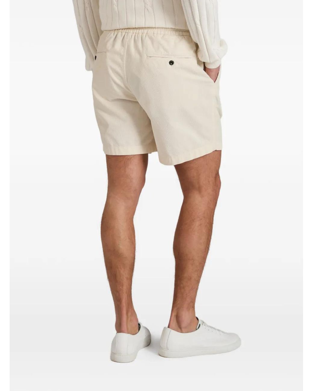 Slowear Natural Corduroy Bermuda Shorts for men