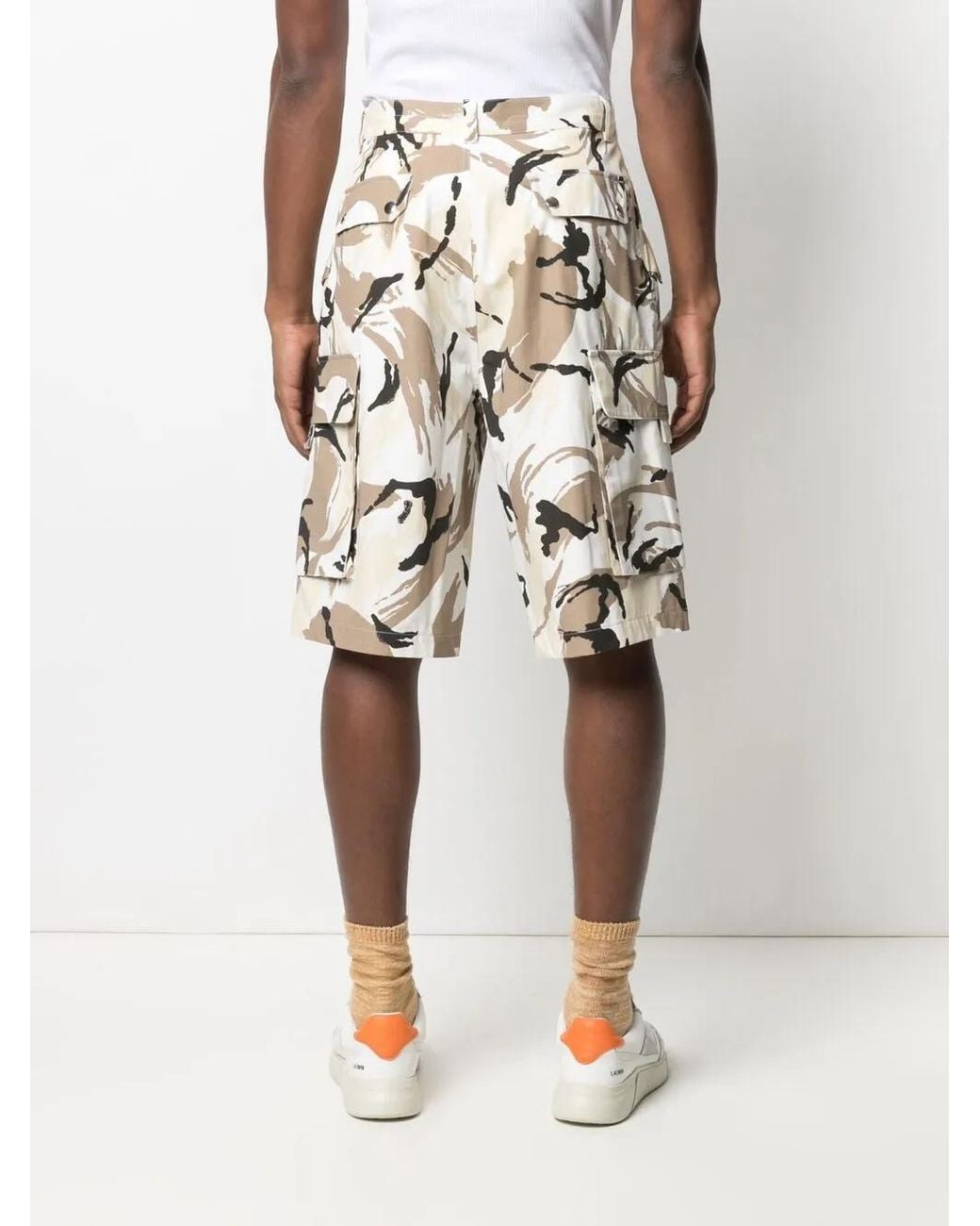 KENZO Natural Tropic Camo Cargo Shorts for men