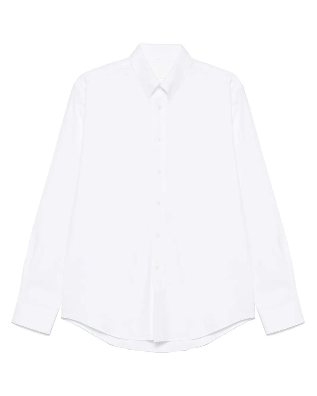 Givenchy White Logo-Embroidered Shirt for men