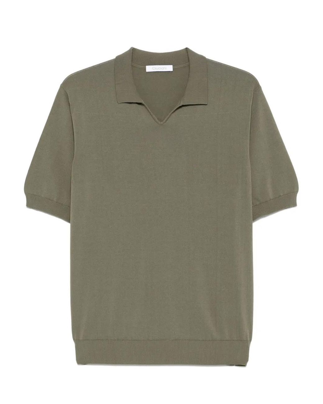 Cruciani Green Fine-Knit T-Shirt for men