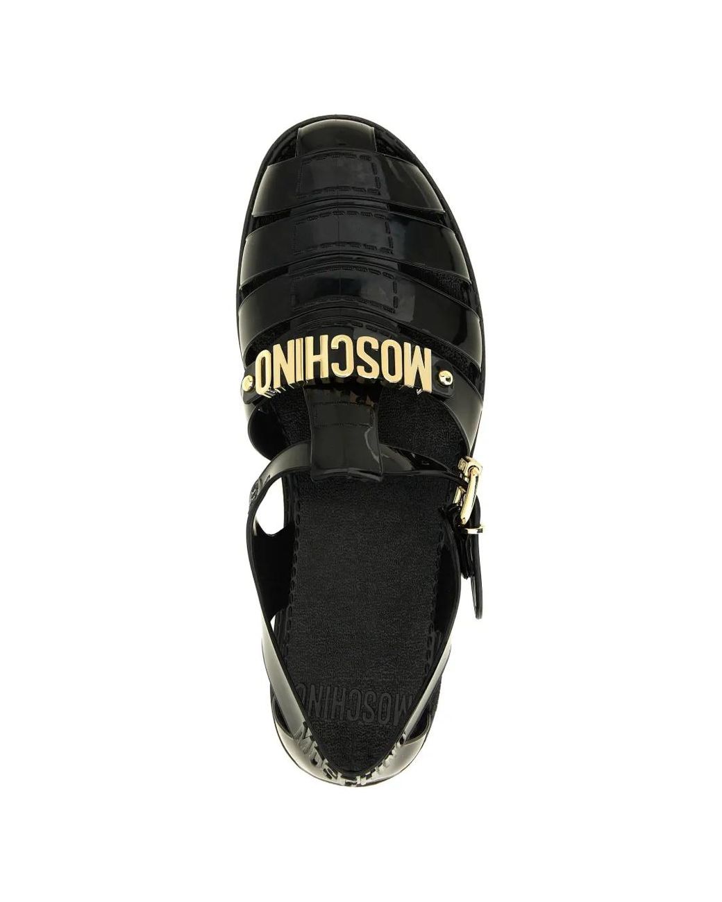 Moschino White Logo-Plaque Sandals for men
