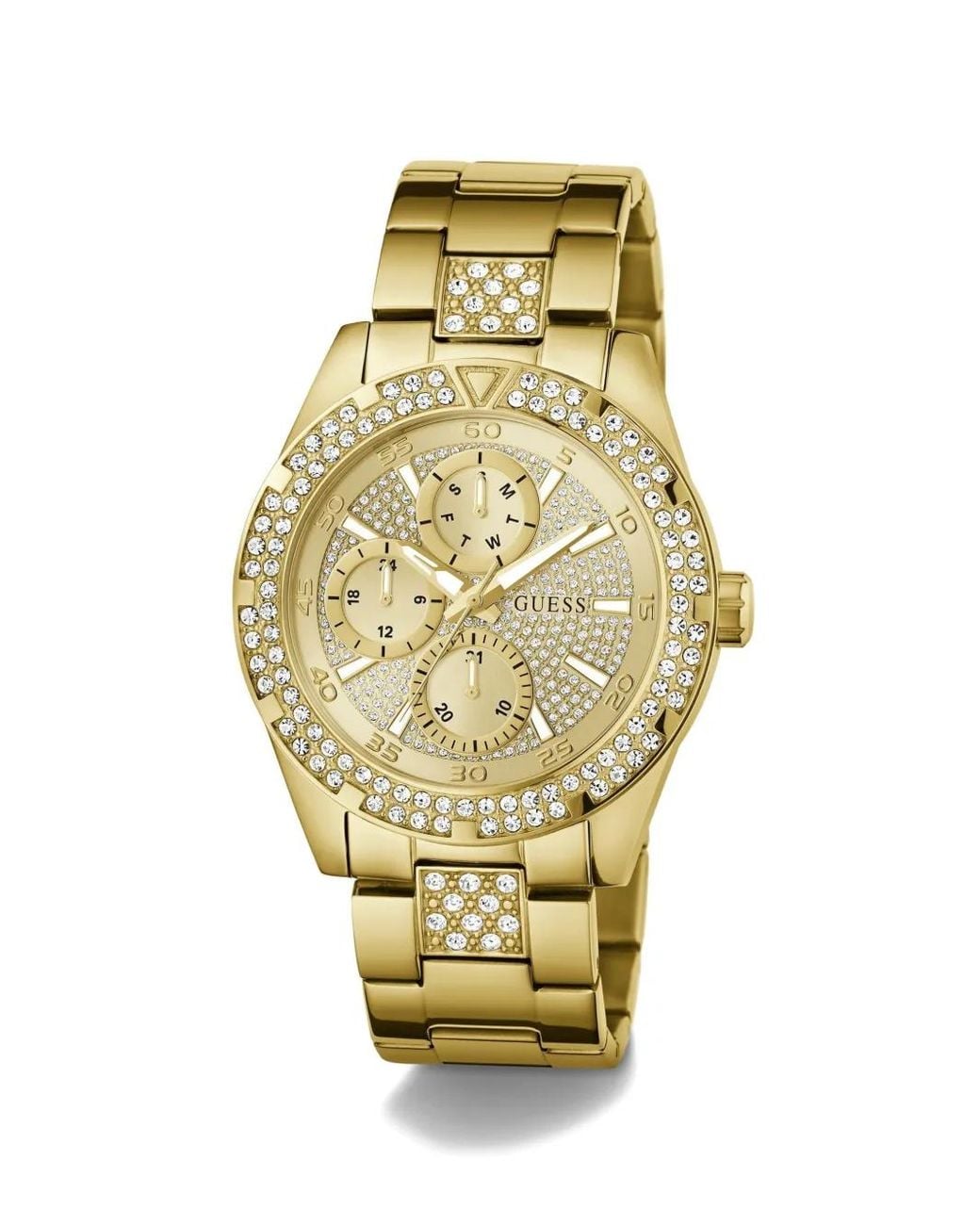 Guess Metallic Orion Crystal 48Mm Watch for men