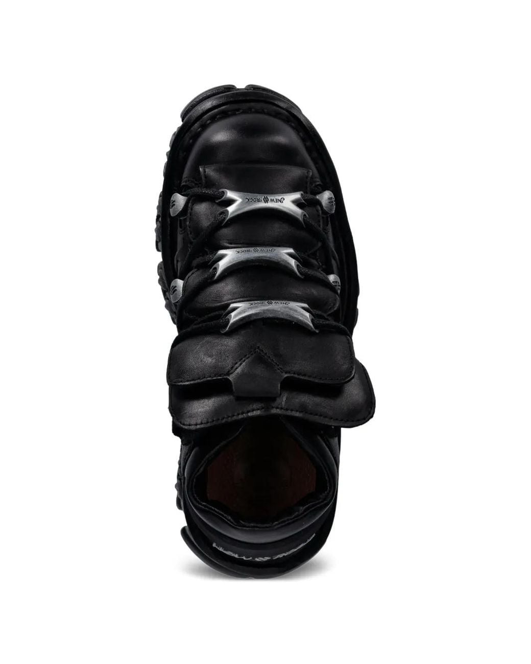 Zapatillas Con Cordones Y Plataforma New Rock de color Black