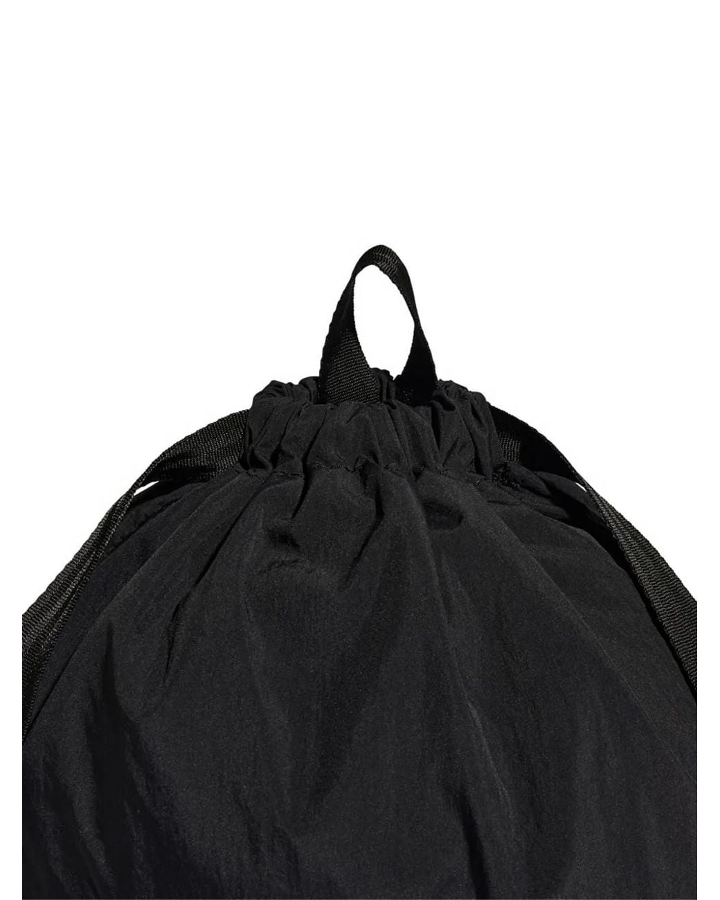 Adidas Black Logo-Embossed Drawstring Backpack