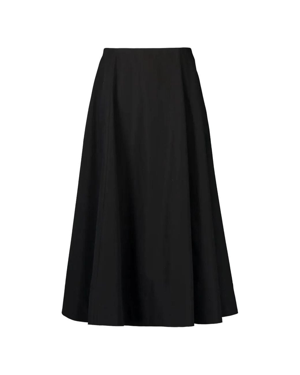 Adam Lippes Black Rene Zip-Fastening Skirt