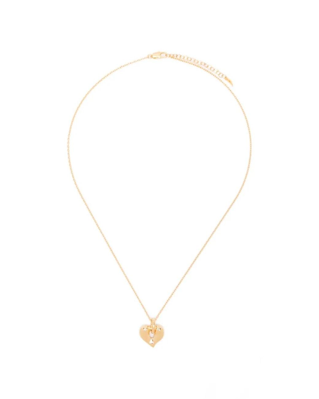 Missoma White Collier Molten À Pendentif Cœur