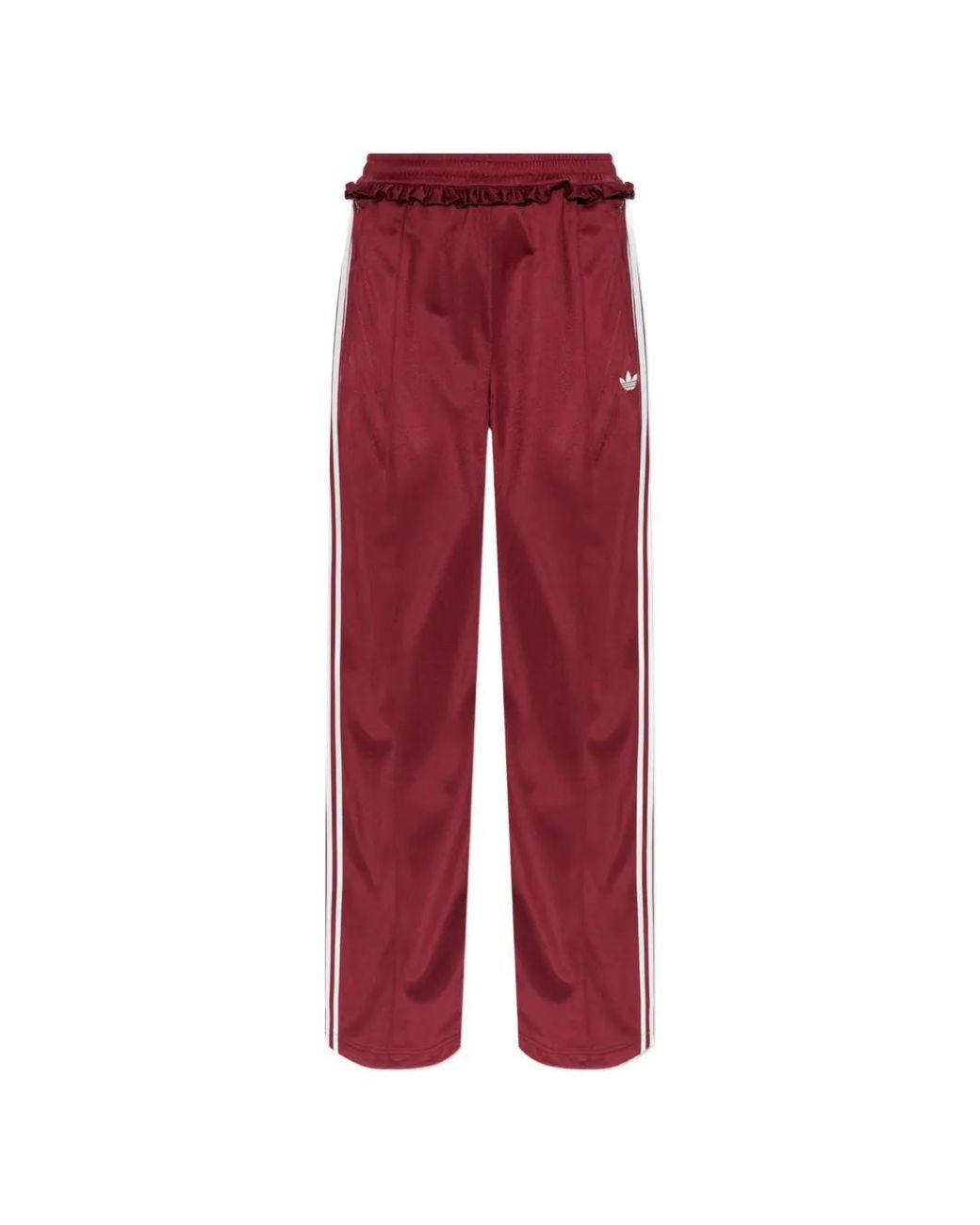 Adidas Red Pleated Firebird Track Pants