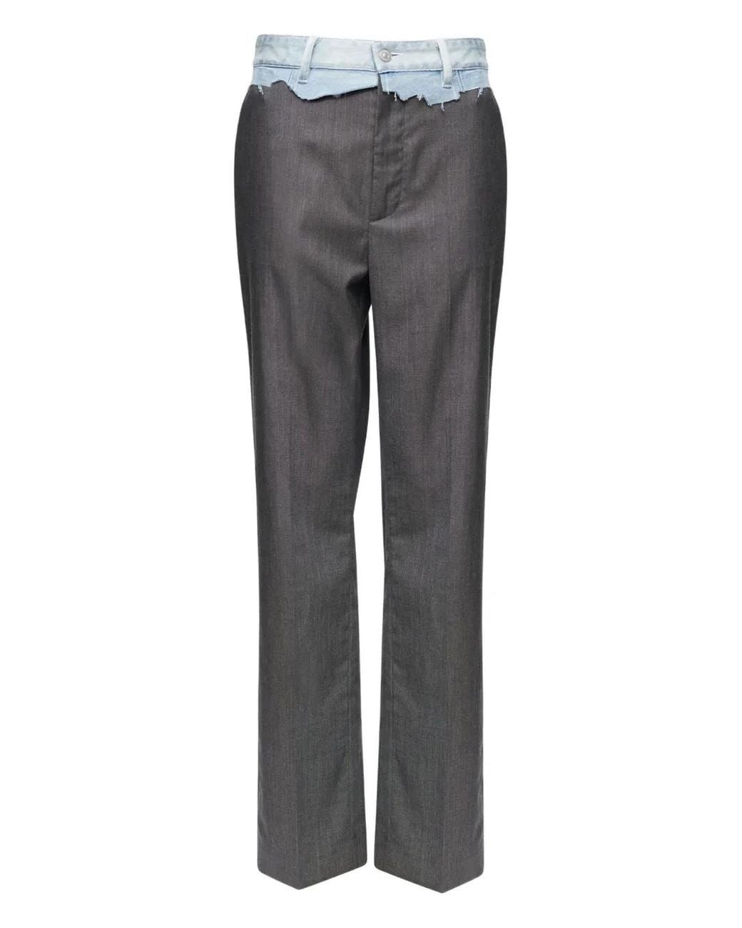 MM6 by Maison Margiela Gray Denim Panel Trousers