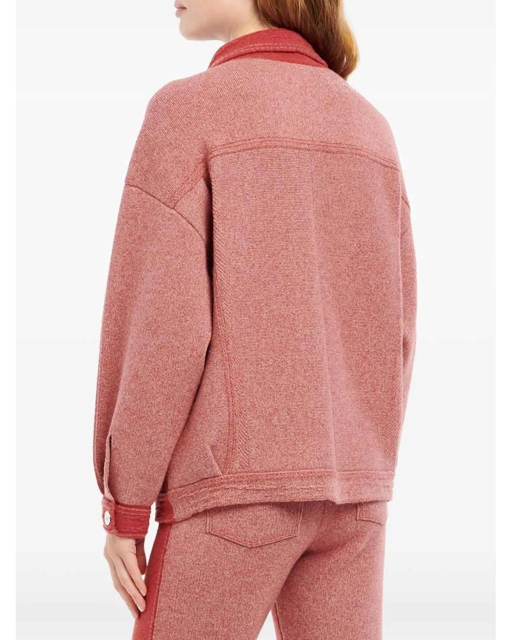 Barrie Red Cashmere-Cotton Denim Jacket