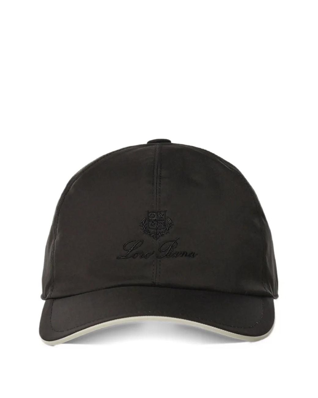 Loro Piana Black Baseball Cap for men