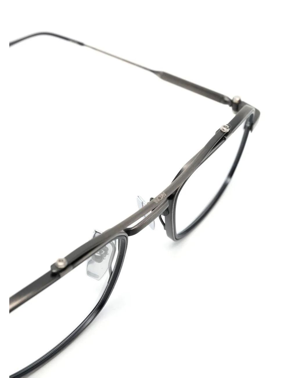 Akoni Gray Rectangle-Frame Glasses