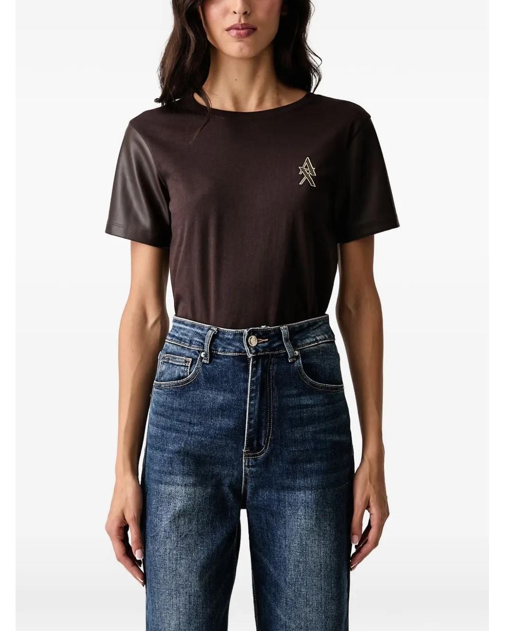 ARMANI EXCHANGE Black Short-Sleeves T-Shirt