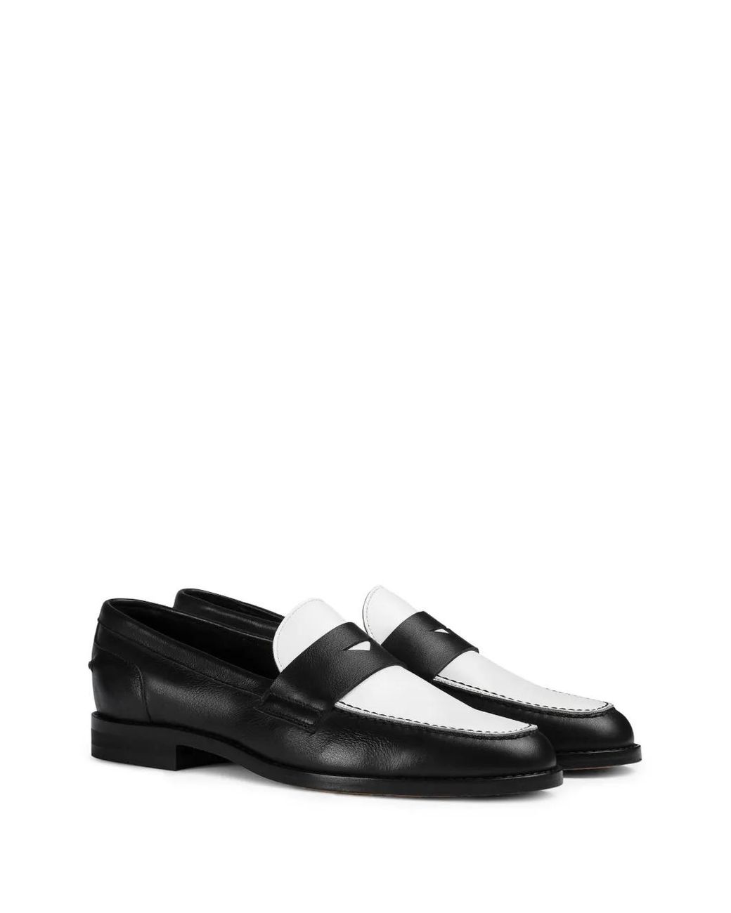 Doucal's Black Leather Loafers