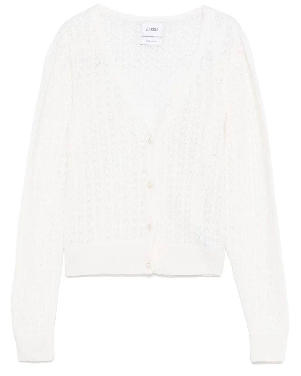 Barrie White Cashmere Cardigan