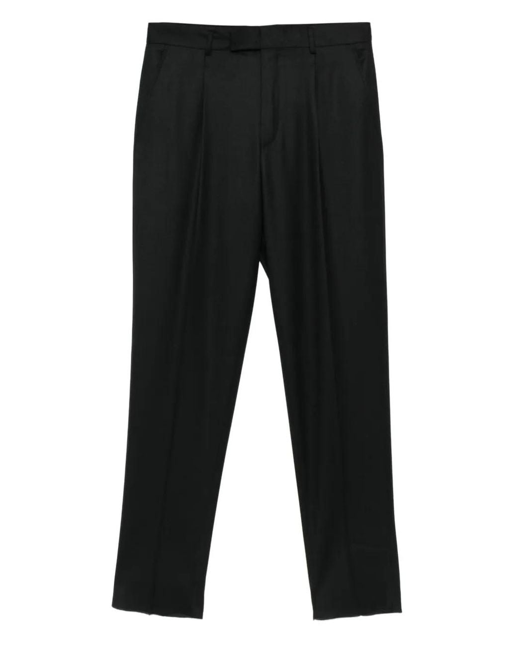 Zegna Black Pleated-Front Trousers for men