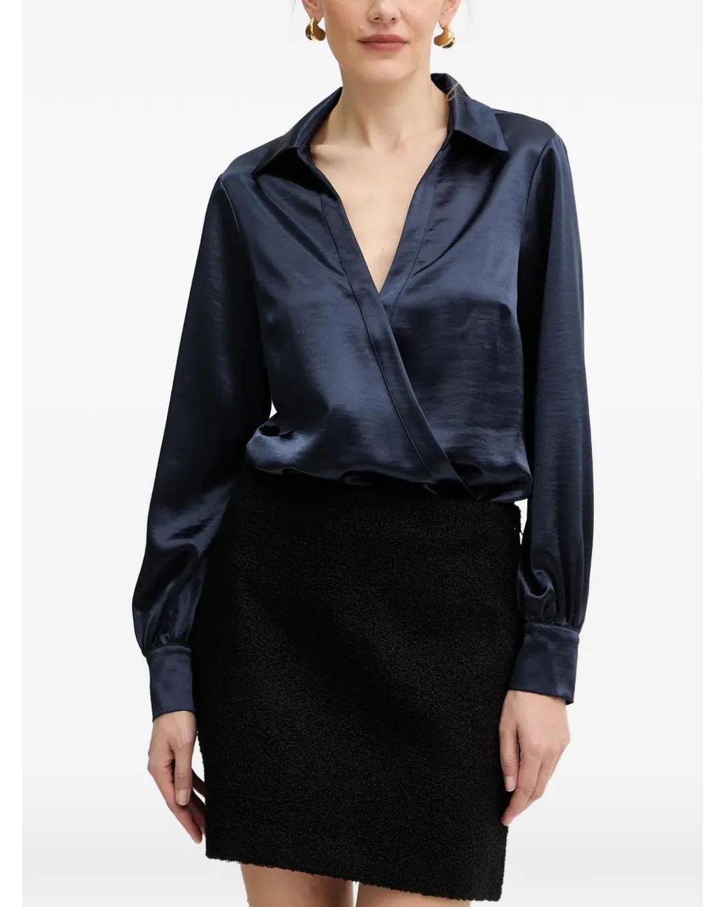 Haut À Col V Guess en coloris Blue