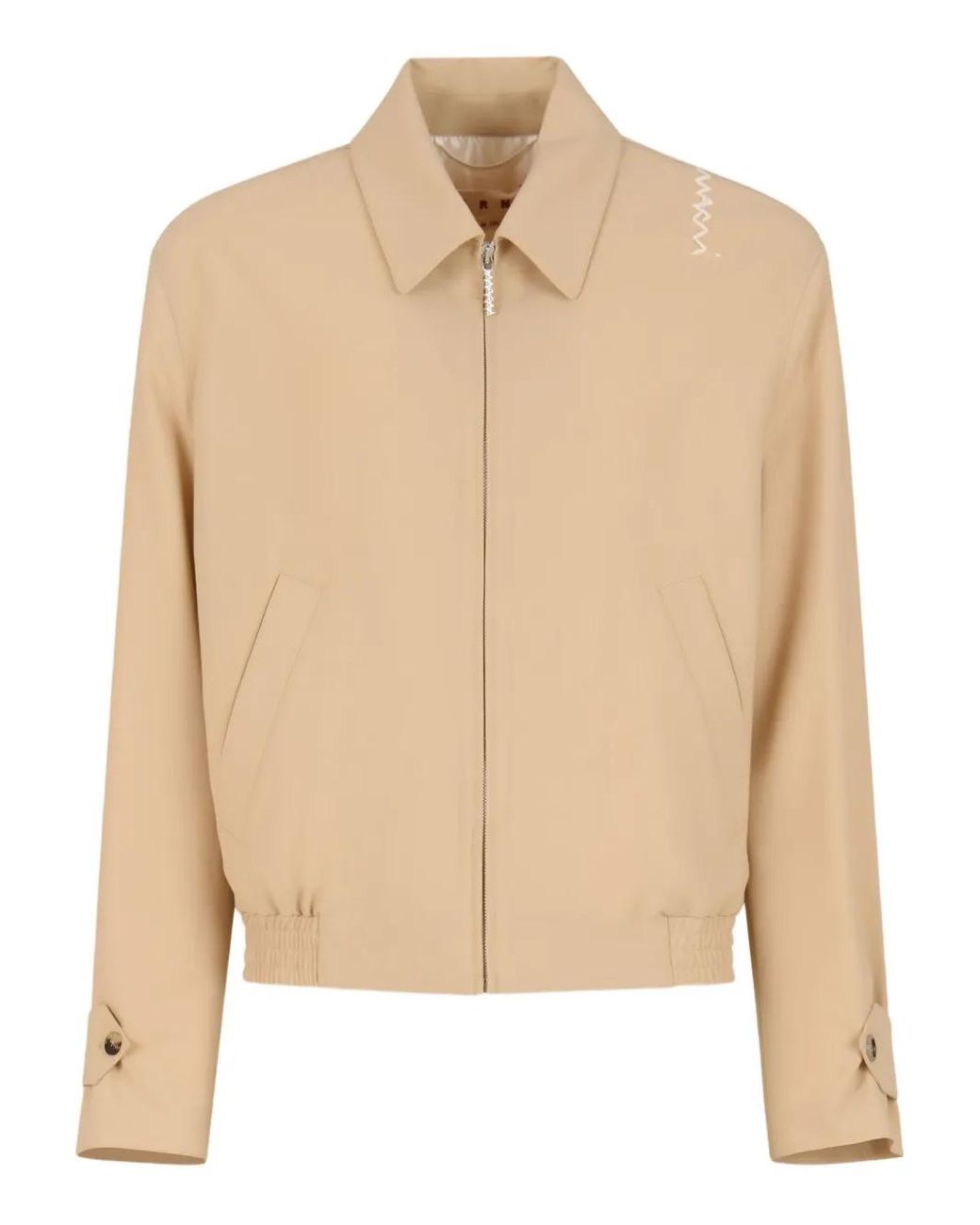 Marni Natural Logo-Embroidered Jacket for men
