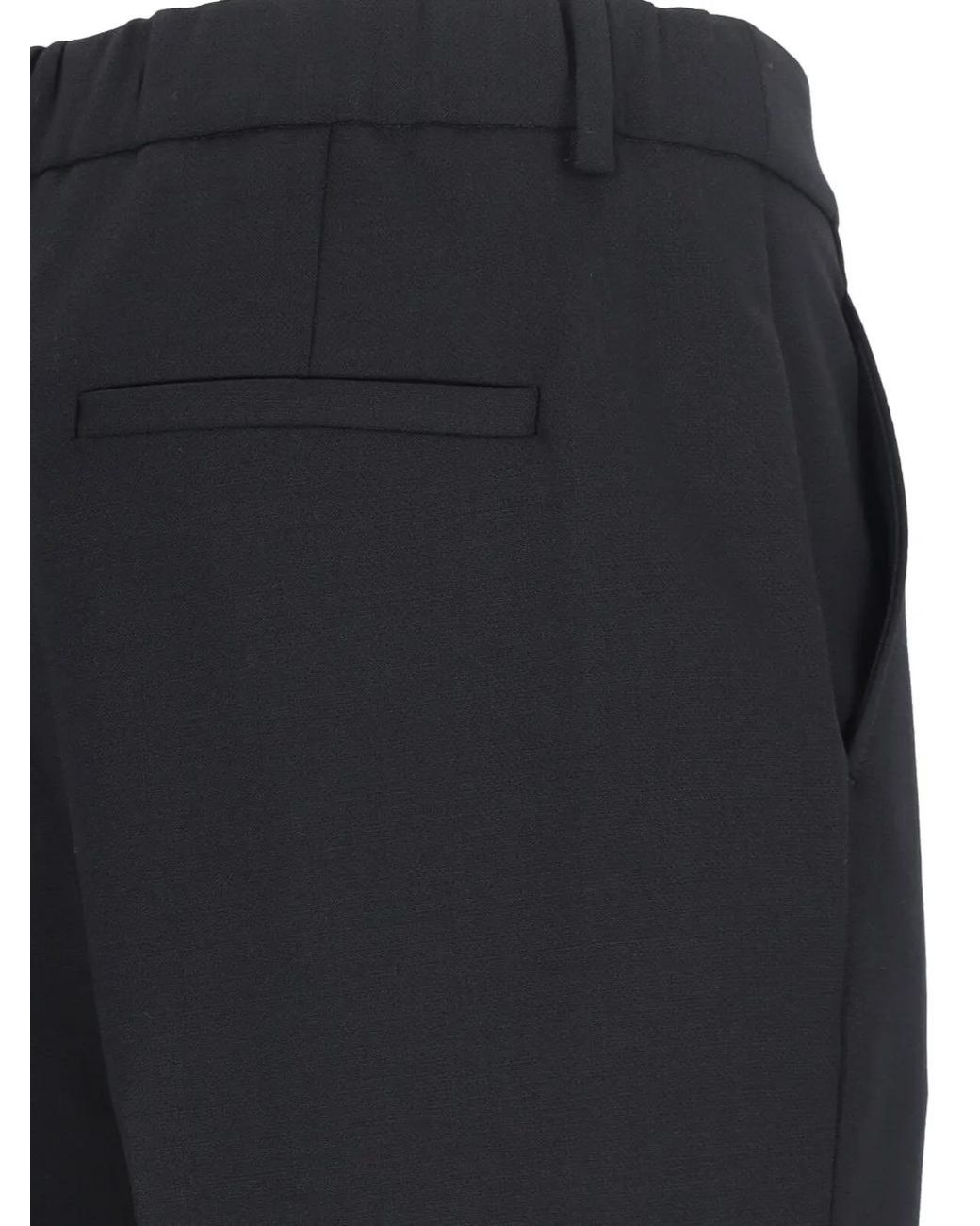 Incotex Black Virgin-Wool Trousers