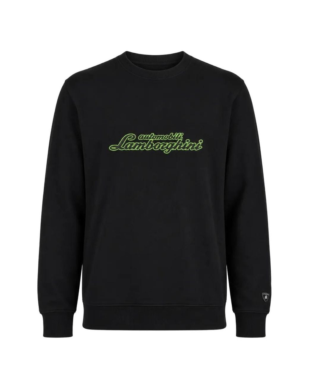 Automobili Lamborghini Black Logo-Print Sweatshirt for men