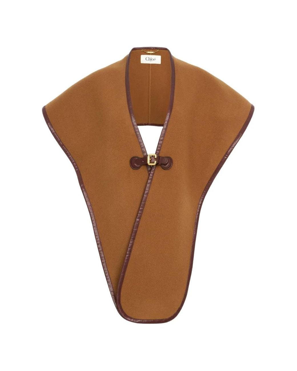 Chloé Brown Paddington Leather-Trimmed Buckled Cape