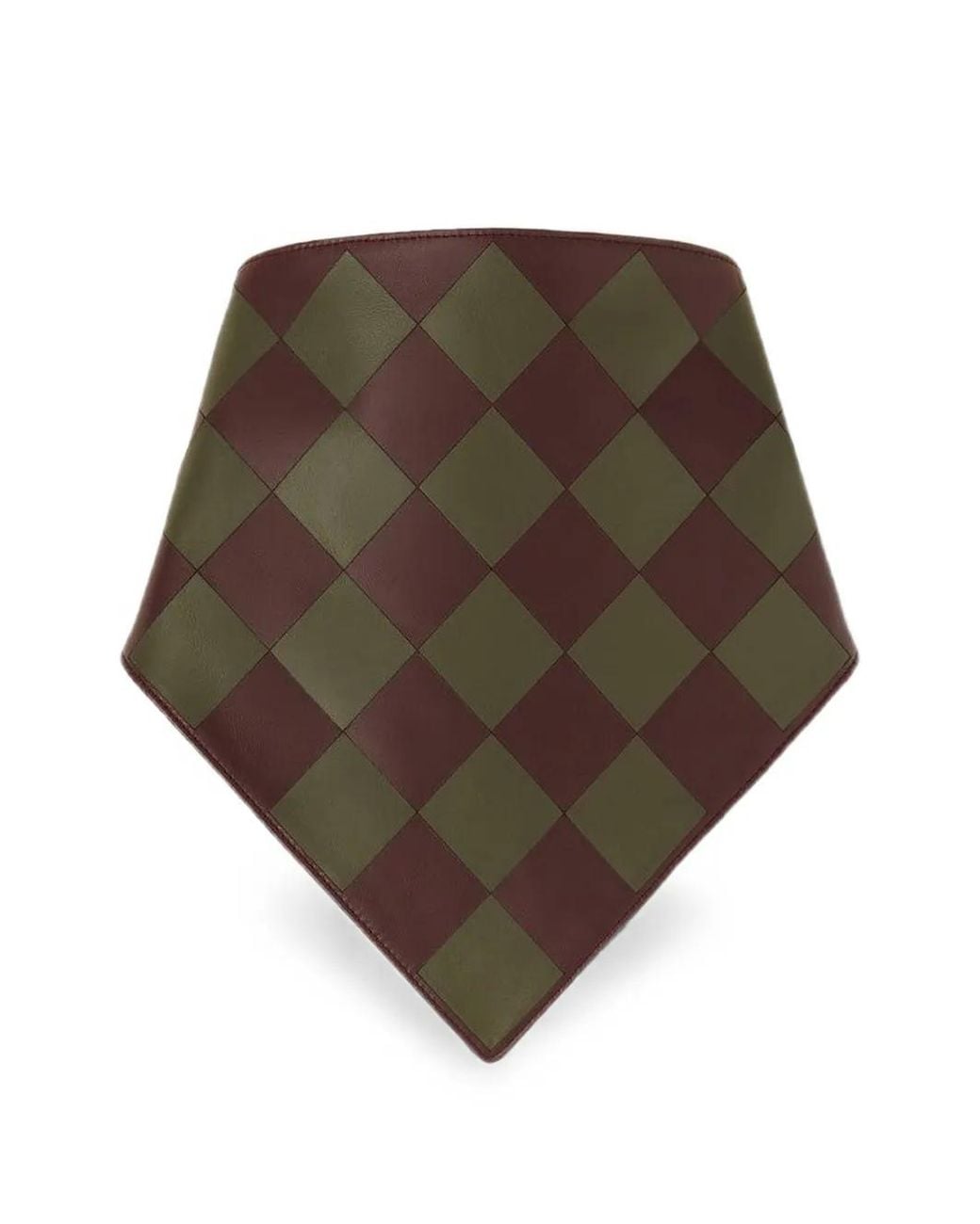 RETORI Natural Damier-Pattern Leather Bandana for men