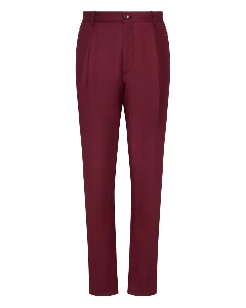 Etro Red Button Pleated Trousers for men