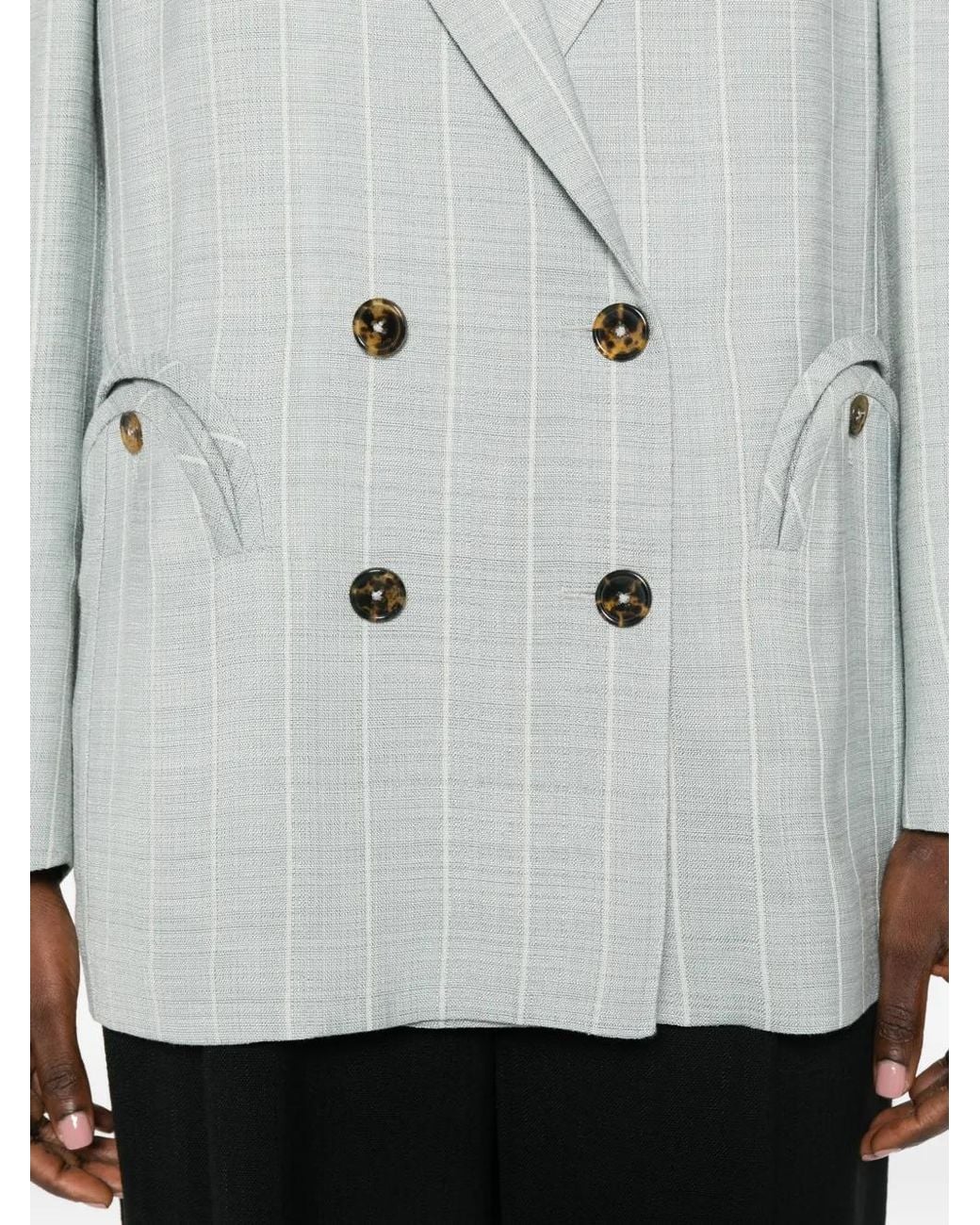 Blazé Milano White After You Everynight Check-Pattern Blazer