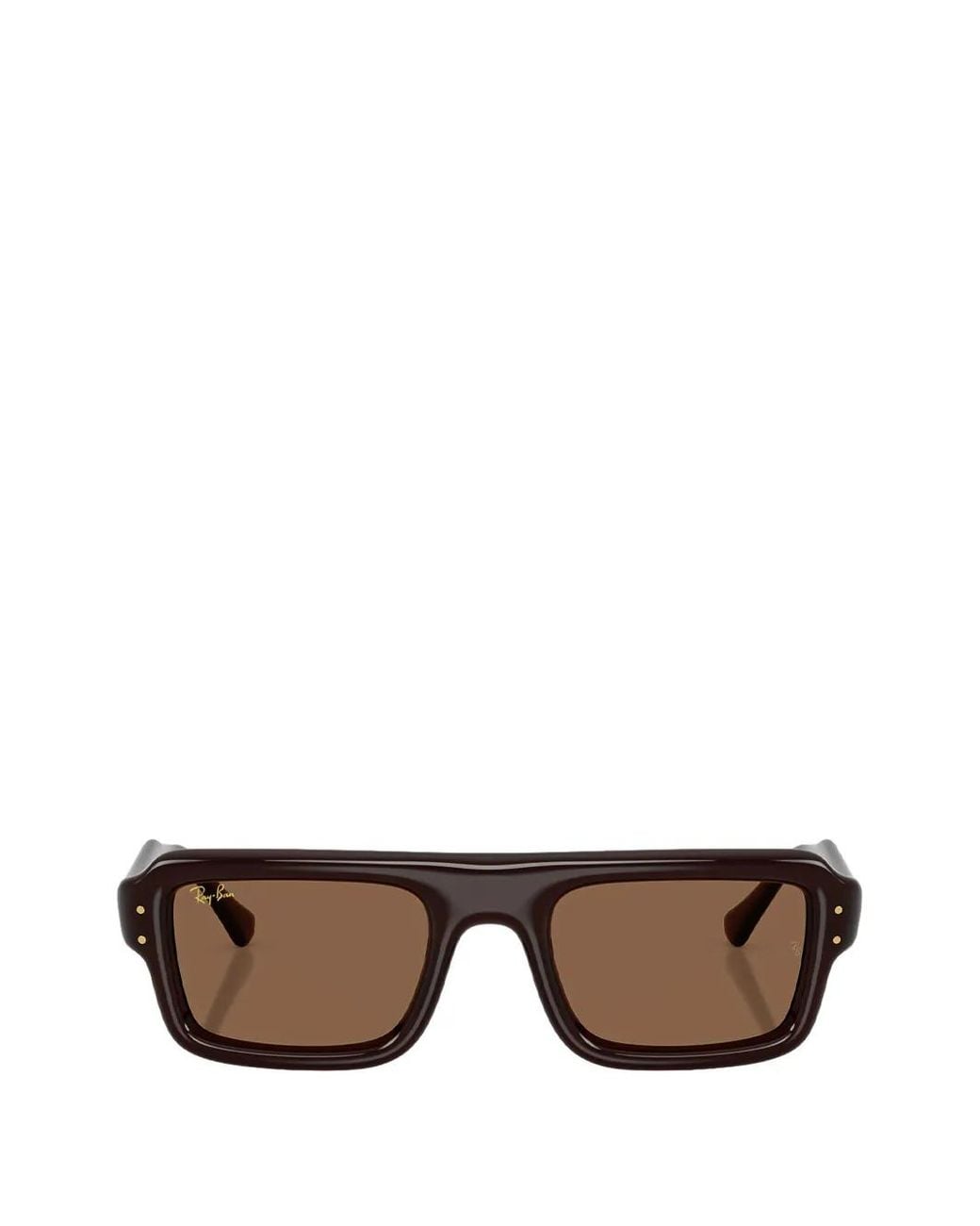 Ray-Ban Gray Flacko Puffer Rectangle-Frame Sunglasses for men
