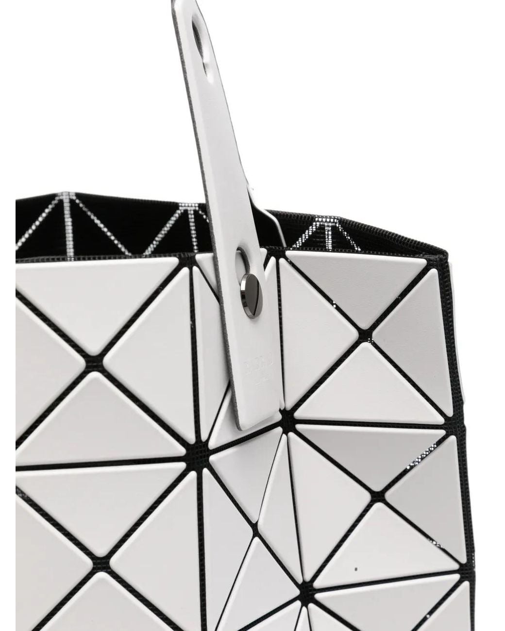 Issey Miyake White Lucent Geometric Tote Bag