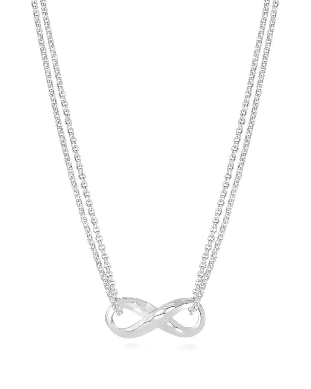 Dower & Hall White Entwined Infinity Pendant Necklace