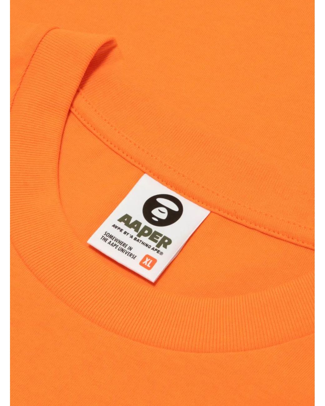 Aape By A Bathing Ape Orange Print T-Shirt for men