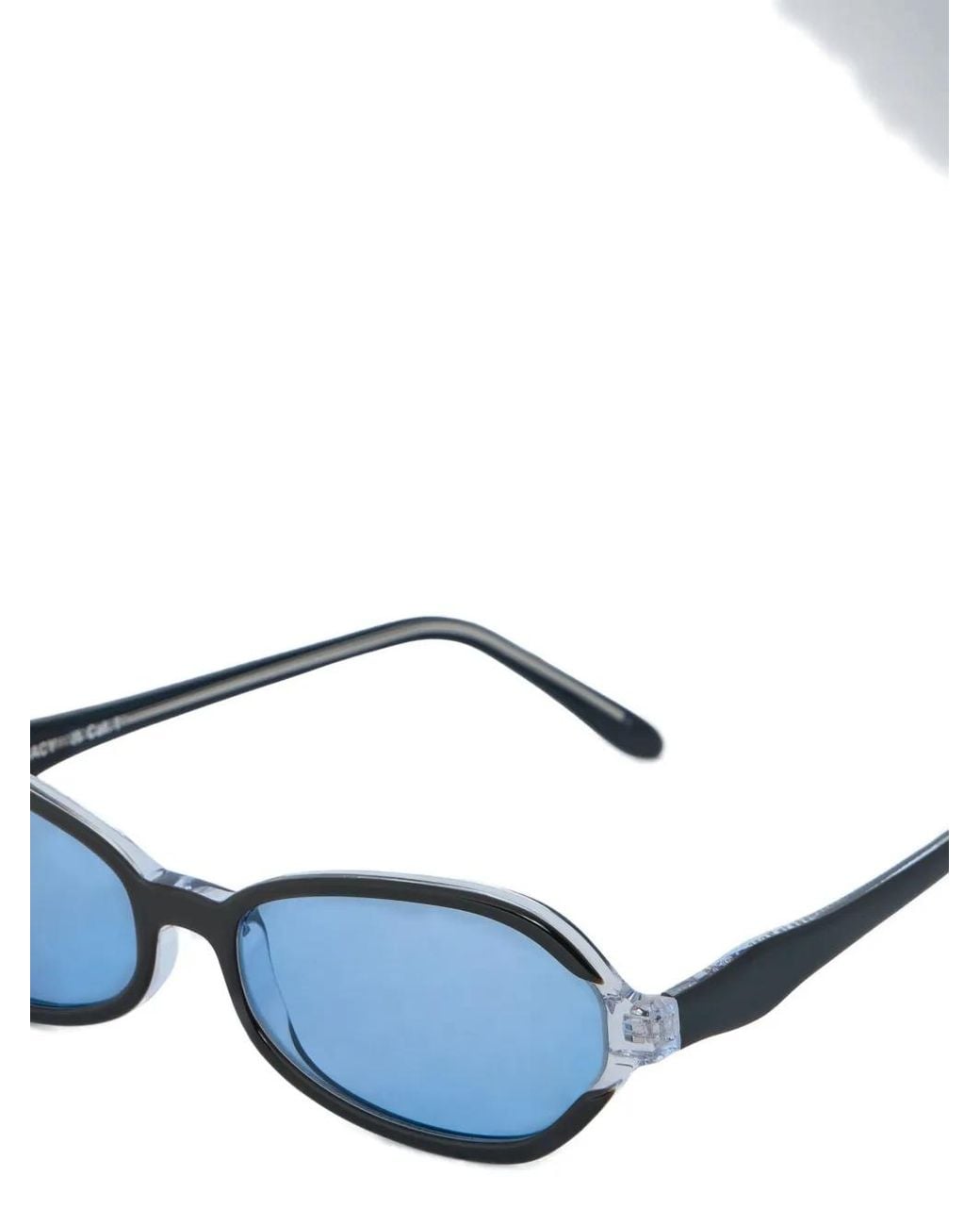 Our Legacy Blue Drain Oval-Frame Sunglasses